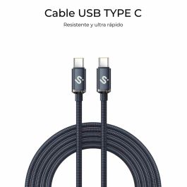 Câble USB-C vers USB-C Subblim OPTIMUS Noir 1 m