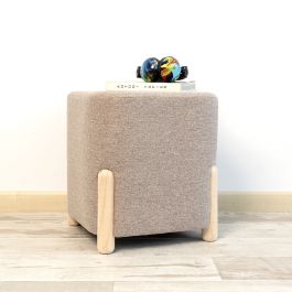 Pouf Vinthera Moa Marron Bois 34 x 34 x 38 cm (2 Unités)