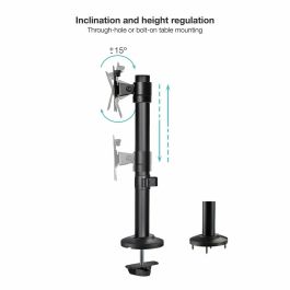 Support de table d'écran TooQ DB1131TN-B 17" 32" 8 kg