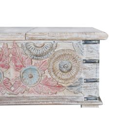 Table basse en bois de manguier massif artisanal avec finition lavée - 90 x 90 x 45 cm - Multicolore - Table de salon