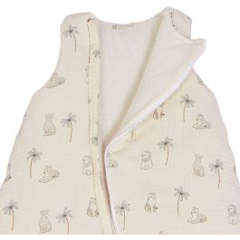 Douillette naissance - CANDIDE - 70 cm - 3/9 mois - Blanc imprimé lange tigre