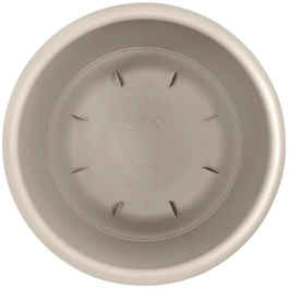 ELHO Amiga Rond 55 - Pot de fleur rond extérieur en plastique recyclé - 55 L - Ø 55 x H 51 cm - Beige
