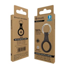Porte-clés Muvit for Change Noir Étui AirTag