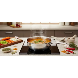 Arthur Martin Sauteuse Grand Chef AM4490 - Inox 18/10 - Diamètre 20 cm - Compatible Tous Feux dont Induction - Idéale pour Saisir et Mijoter