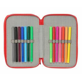 Pochette à crayons triple Spidey Bleu 12,5 x 19,5 x 5,5 cm 37 Pièces