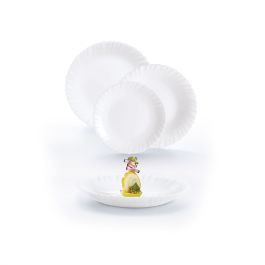 Assiettes Luminarc Feston Blanc verre 18 Pièces