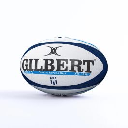 Gilbert - Ballon de rugby réplique Agen - Taille 5 - Lot de 5 - Pour entraînement et collection