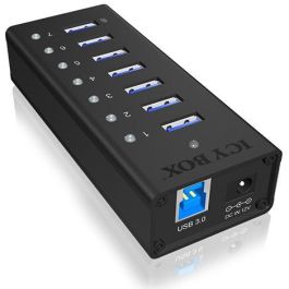 HUB 7Port. Verfügt über 7x USB 3.0 Anschlüsse für Laufwerke ICY BOX