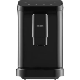 Sencor SES 6000BK - Machine à Expresso Entièrement Automatique avec Panneau Tactile LED, 20 Bars, Broyeur Inox 15 Niveaux, 1,5 L