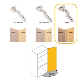Emuca Lot de 20 charnières super coudées X92 avec fermeture amortie et embases à visser, Hauteur 0, Acier, Nickelé