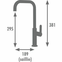 Mitigeur Edouard Rousseau Laobane Noir Or Laiton Forme en C