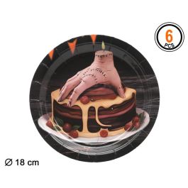 Assiettes en carton Halloween 18 cm avec motif main et bougie, design gothique, lot de 6 pièces Precio: 9.9500004. SKU: B1827J8QB4