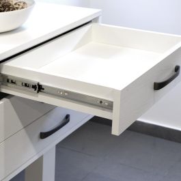 Emuca Jeu de coulisses à billes pour tiroirs à sortie totale, fermeture amortie, hauteur 45mm, longueur 650mm, Acier, Zingué