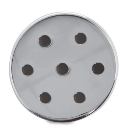 Rosace Métallique Argentée Ø 100mm - 7 Trous [AM-AR092]