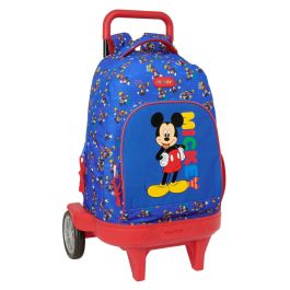 Cartable à roulettes Mickey Mouse Clubhouse Today Bleu 33 x 45 x 22 cm