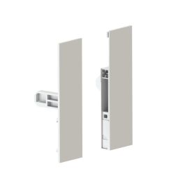 HERRAJES ALK Jeu Fixation Frontal Qube H90 H120 H185 Finition Blanc Hauteur H120