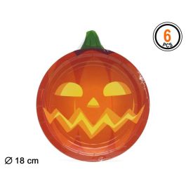 Lot de 6 assiettes Halloween citrouille 18 cm pour fête d'enfant, anniversaire ou décoration de table Precio: 10.5. SKU: B1FYCTFNDJ