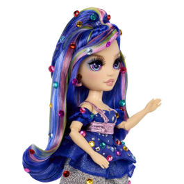 Rainbow High Rainbow High Poupée Mannequin Be Dazzling - Genevieve Bleu - 28 cm - Poupée de Mode avec Pierres et Accessoires - Dès 4 ans