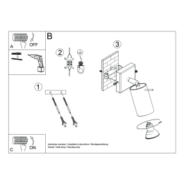 Applique Ring SOL-SL0727, luminaire moderne à éclairage directionnel ajustable