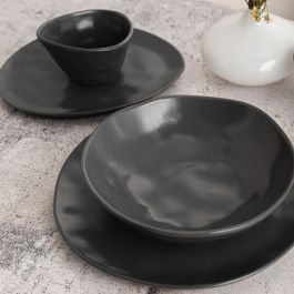 Ensemble à apértif Bidasoa Cosmos Gris Céramique 12 cm (6 Unités)