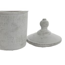 Vase Home ESPRIT Gris Ciment Oriental 15 x 15 x 25 cm