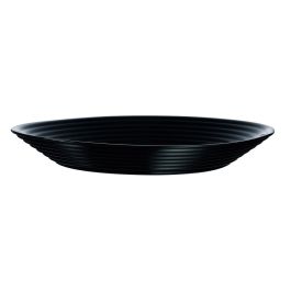 Plato Hondo Vidrio Harena Negro Luminarc 23,5 cm
