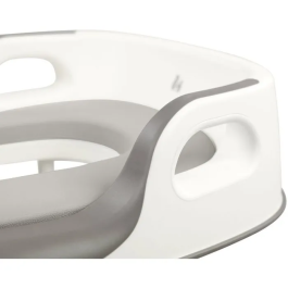 Hauck Réducteur de WC Baby Seat, Siège d'apprentissage ergonomique pour enfants 18 mois à 4 ans, Coussin anti-éclaboussures, Installation universelle, Gris