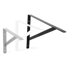 HERRAJES ALK Escuadra Refuerzo Dory 300 Noir, Blanc et Gris Finition Noir Largeur Externe 300