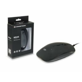 Conceptronic REGAS01B Souris Optique Ambidextre USB Type-A Noir 1200 DPI