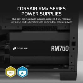 Corsair RM750x Shift - Alimentation PC Modulaire 750W 80 PLUS Gold, ATX 3.1, PCIe 5.1, câble 12V-2x6, ventilateur 140mm silencieux