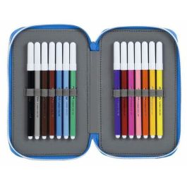 Plumier double RCD Espanyol Bleu Blanc 12,5 x 19,5 x 4 cm