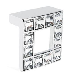 GIUSTI Poignée Zamak Cristal Swarovski 49x49Mm Finition Chrome