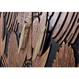 GINER Y COLOMER - Armoire penderie en bois d'acacia avec pattes métal, barre à vêtements et étagères - 180 x 90 x 55 cm