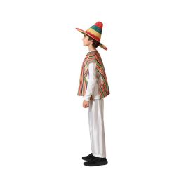 Déguisement Mexicain Enfant Garçon Clair pour Carnaval - Poncho et Pantalon, 5-6 Ans
