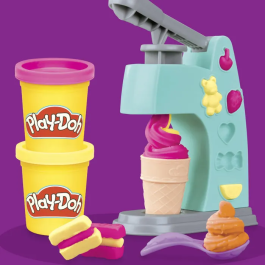 Playdoh 4 Mini Coffrets Classiques Loisirs Créatifs Enfant Dès 3 Ans (Coffret Coiffeur, Vétérinaire, Glaces, Fun Factory)
