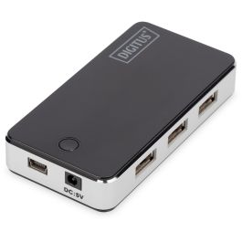 DIGITUS USB-Hub 7-Port 2.0->7xA2.0 m.Netzteil schwarz