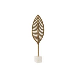 Figurine Décorative Home ESPRIT Blanc Doré Feuille d'une plante 19 x 7,5 x 62 cm