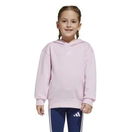 Sweat-shirt à capuche fille Adidas LK SL FL HD Rose M