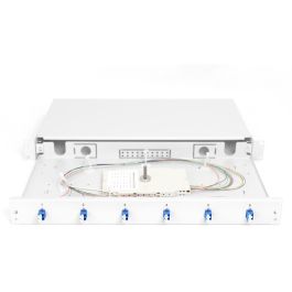 DIGITUS LWL Spleißbox 1HE bestückt 6x LC DX OS2 grau