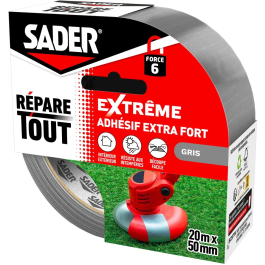 Sader REPARE TOUT EXTREME - Ruban adhésif extra fort, gris, pour intérieur et extérieur, toutes surfaces, facile à découper, 20 m x 50 mm Precio: 28.728. SKU: B1F4R6LWXF