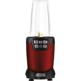 Sencor SNB 6601RD Blender Smoothie, Mixeur 1200 W avec 2 Récipients (0.8 L, 1 L), 6 Lames Titane, Programmes Prédéfinis, Sans BPA