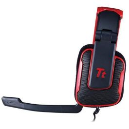Thermaltake Tt eSPORTS Shock Casque Gaming Filaire avec Microphone Démontable, Noir et Rouge, Réponse 20-2000 Hz, 3.5 mm