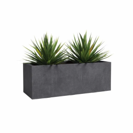 Artevasi Jardinière Sydney 98 L en Plastique Anthracite - 100 cm de Longueur - Dimensions 99.5x39.5x43 cm