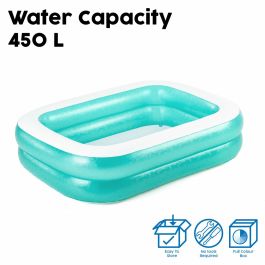 Bestway Piscine Gonflable 2 Chambres Rectangulaire 201x150x51 cm +6 Ans Jardin 54005