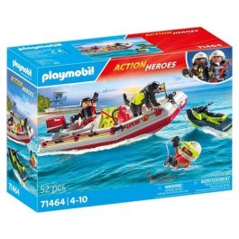 Playmobil 71464 Barco de bomberos y moto de agua - Action Heroes - A partir de 4 años