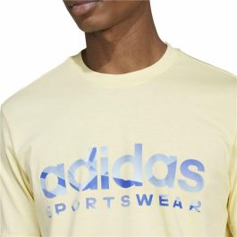 T-shirt à manches courtes homme Adidas House Of Tiro Summer Linear Graphic Jaune