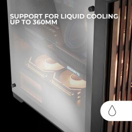 Boîtier ATX semi-tour Mars Gaming MCWOODDC Noir