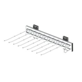 HERRAJES ALK Pantalonero Lateral Derecha Acabado Croma Extracción Parcial con 9 Barras y Tirador