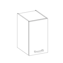 LASSEN Meuble haut 1 porte battante décoration chêne Sonoma 40 x 31,6 x 72 cm