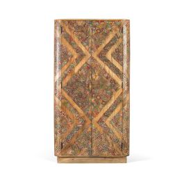 GINER Y COLOMER - Armoire en bois de manguier massif 2 portes 170 cm, couleur naturelle - Design compact avec portes à incrustations et miroirs Precio: 1679.988. SKU: B18M2ZH7QN